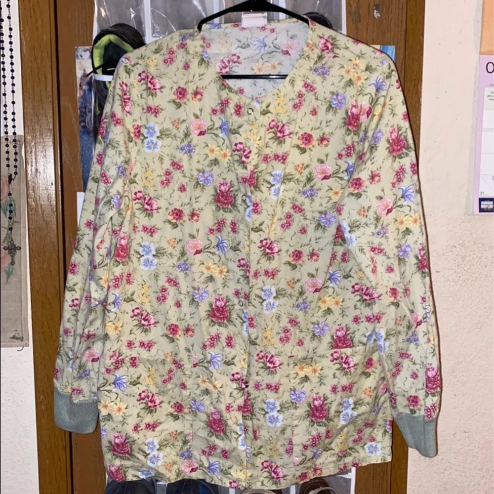 Floral scrub jacket